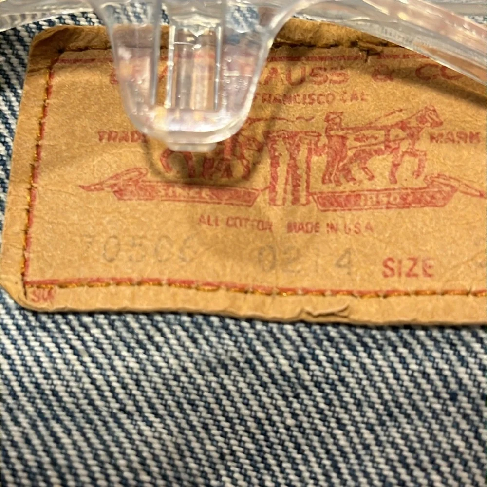 Vintage Levi's 70506 Type III Trucker Jacket USA Made 36 1980s